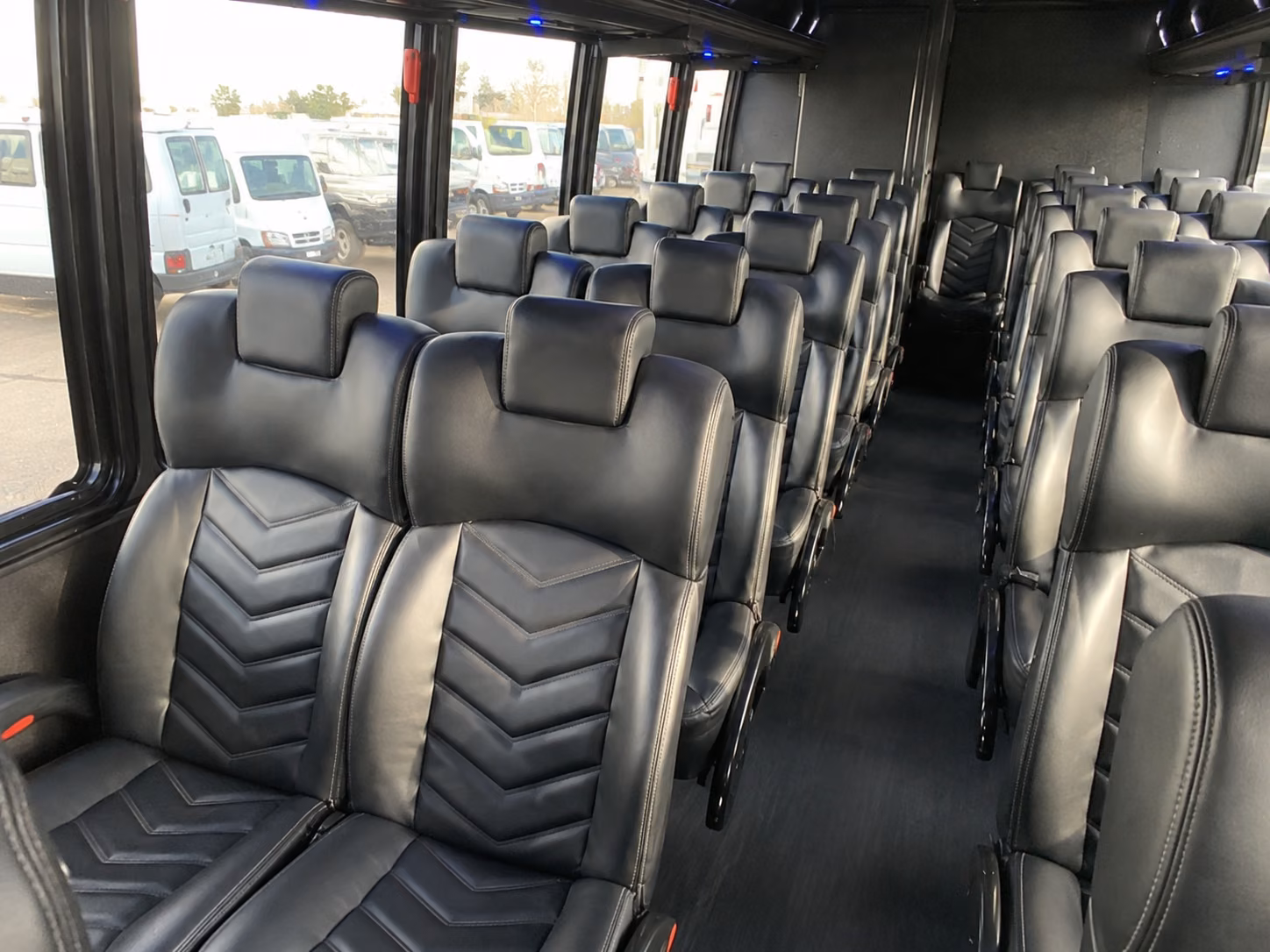 irving 18 passenger minibus inside