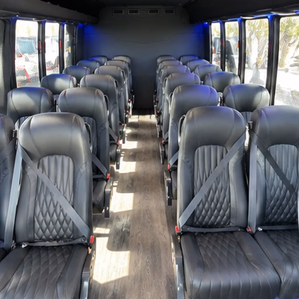 irving 25 passenger minibus inside