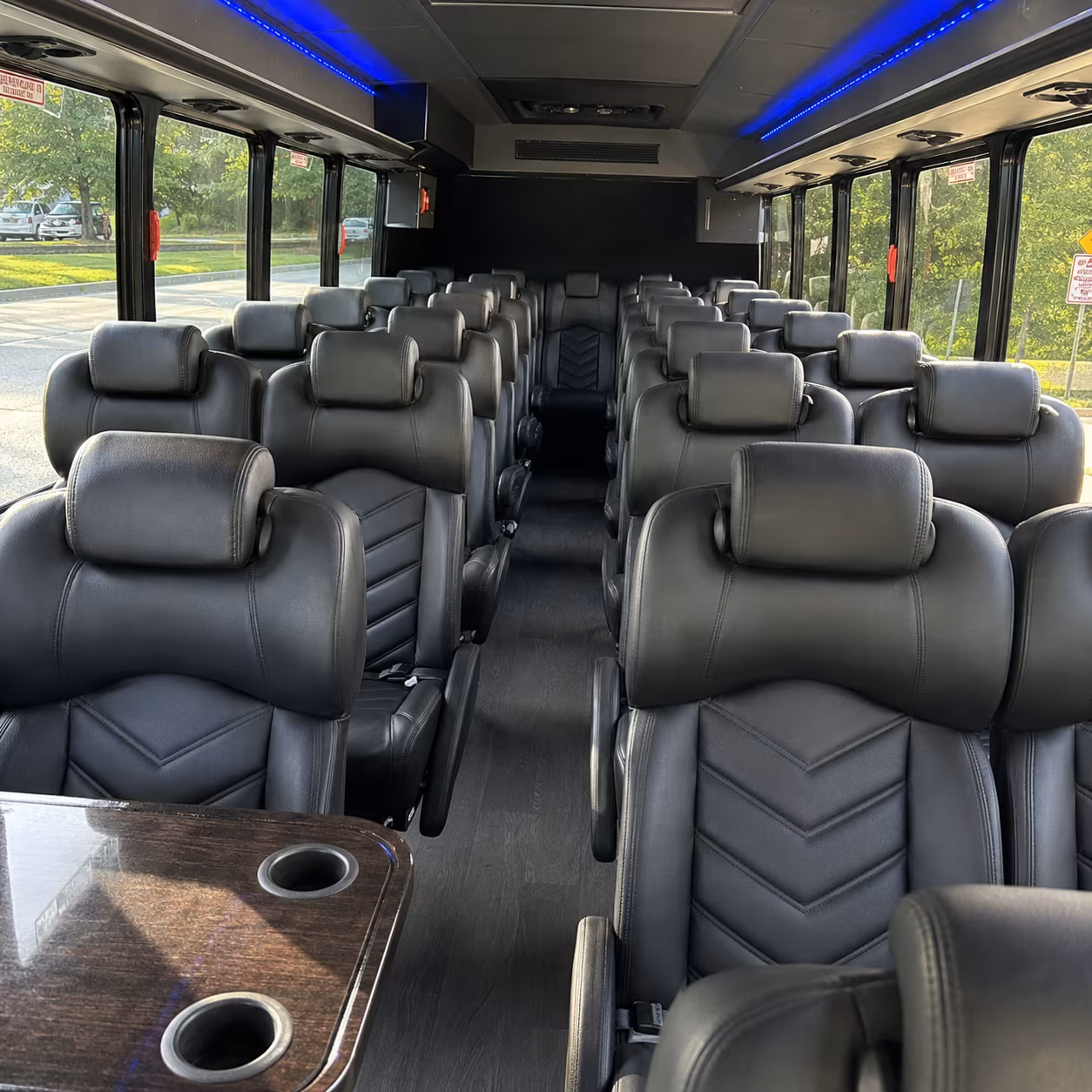 irving 28 passenger minibus interior
