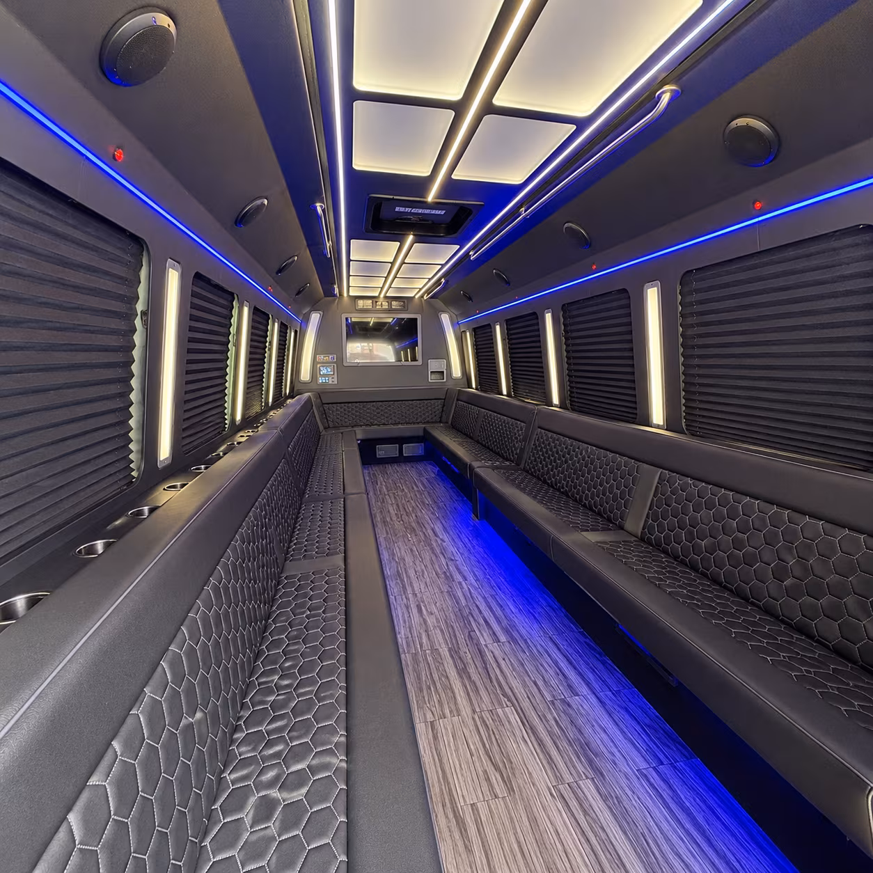irving 30 passenger party bus interior