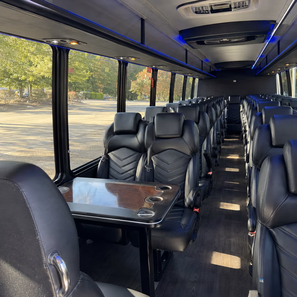 irving 35 passenger minibus inside