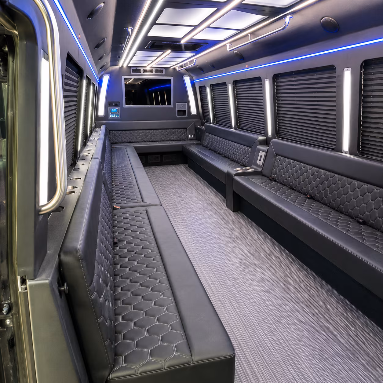 irving 40 passenger party bus interior