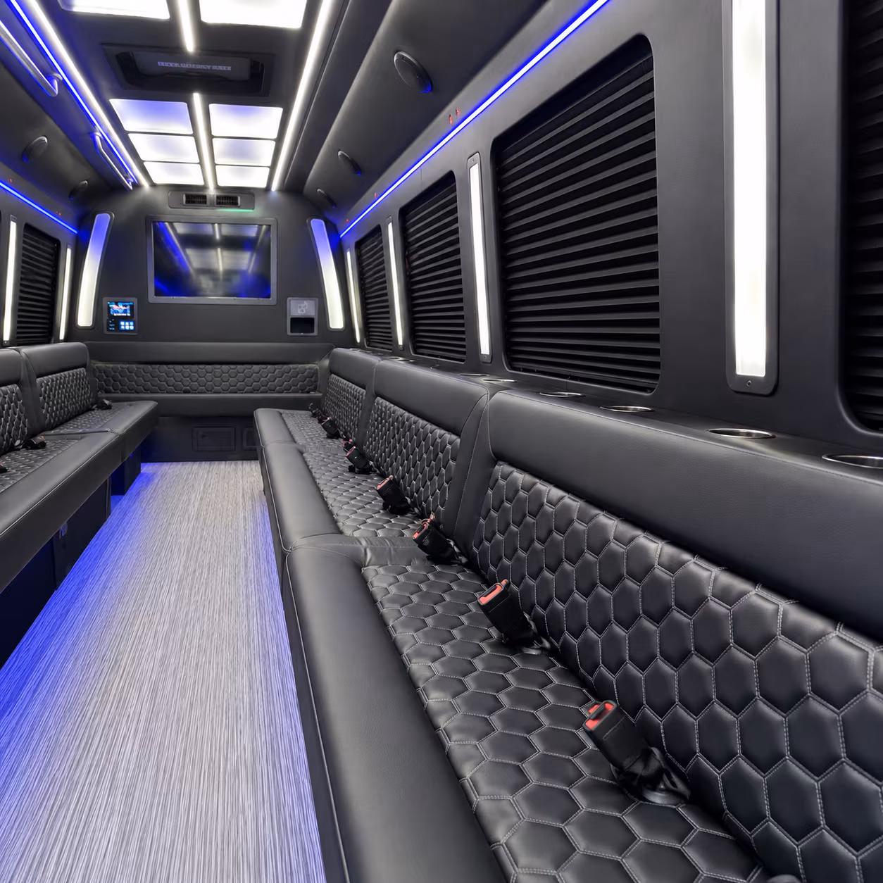irving party bus interior