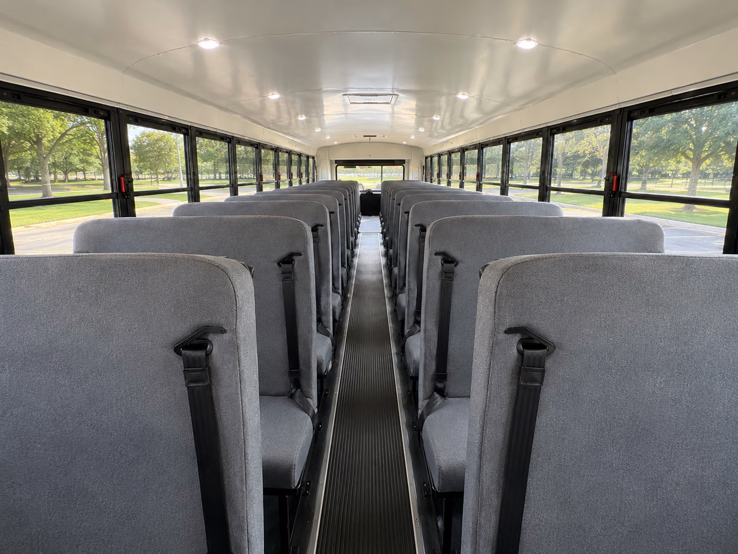 irving school bus inside