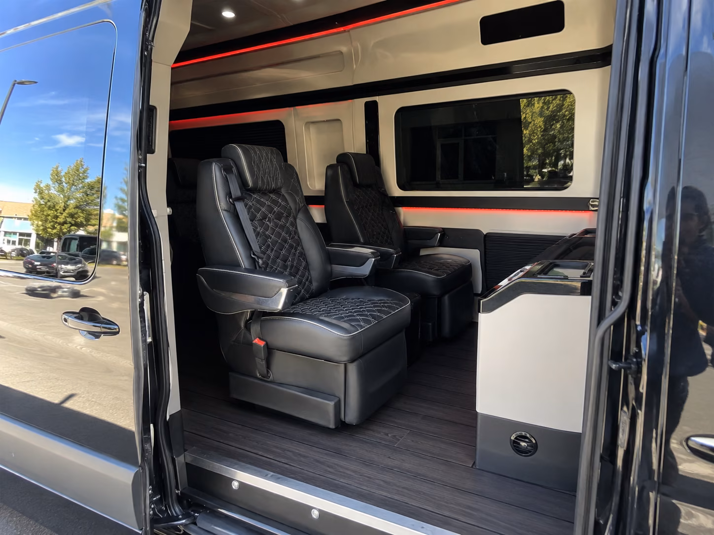 irving wedding transportation onboard seating
